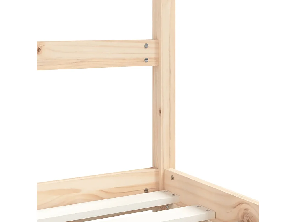 Estructura de cama infantil 2x(80x200) cm de madera maciza de pino