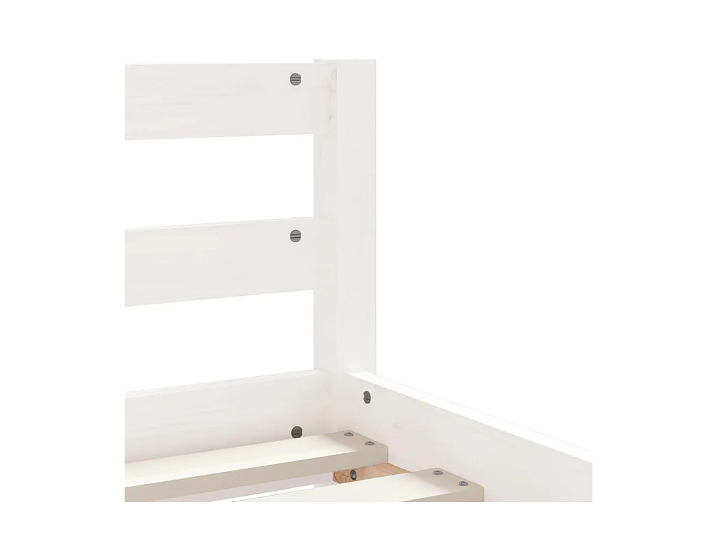 Estructura de cama infantil con cajones madera maciza de pino blanco 90x190 cm