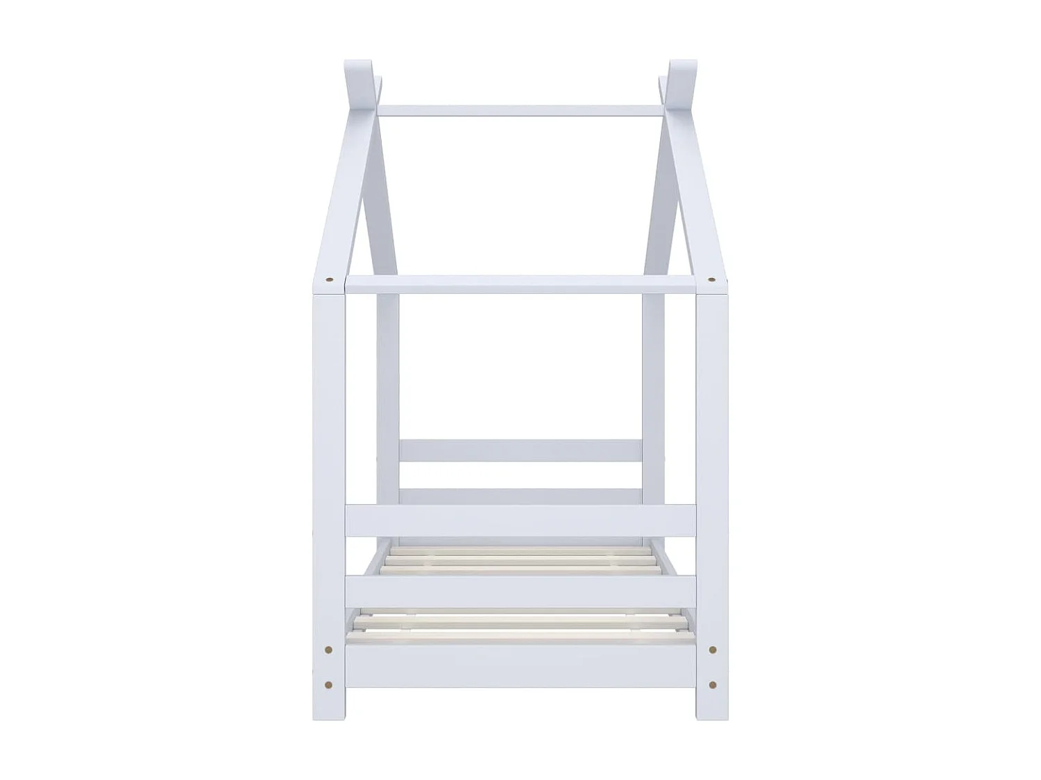 Estructura de cama infantil Blanco Madera maciza de pino 70x140 cm