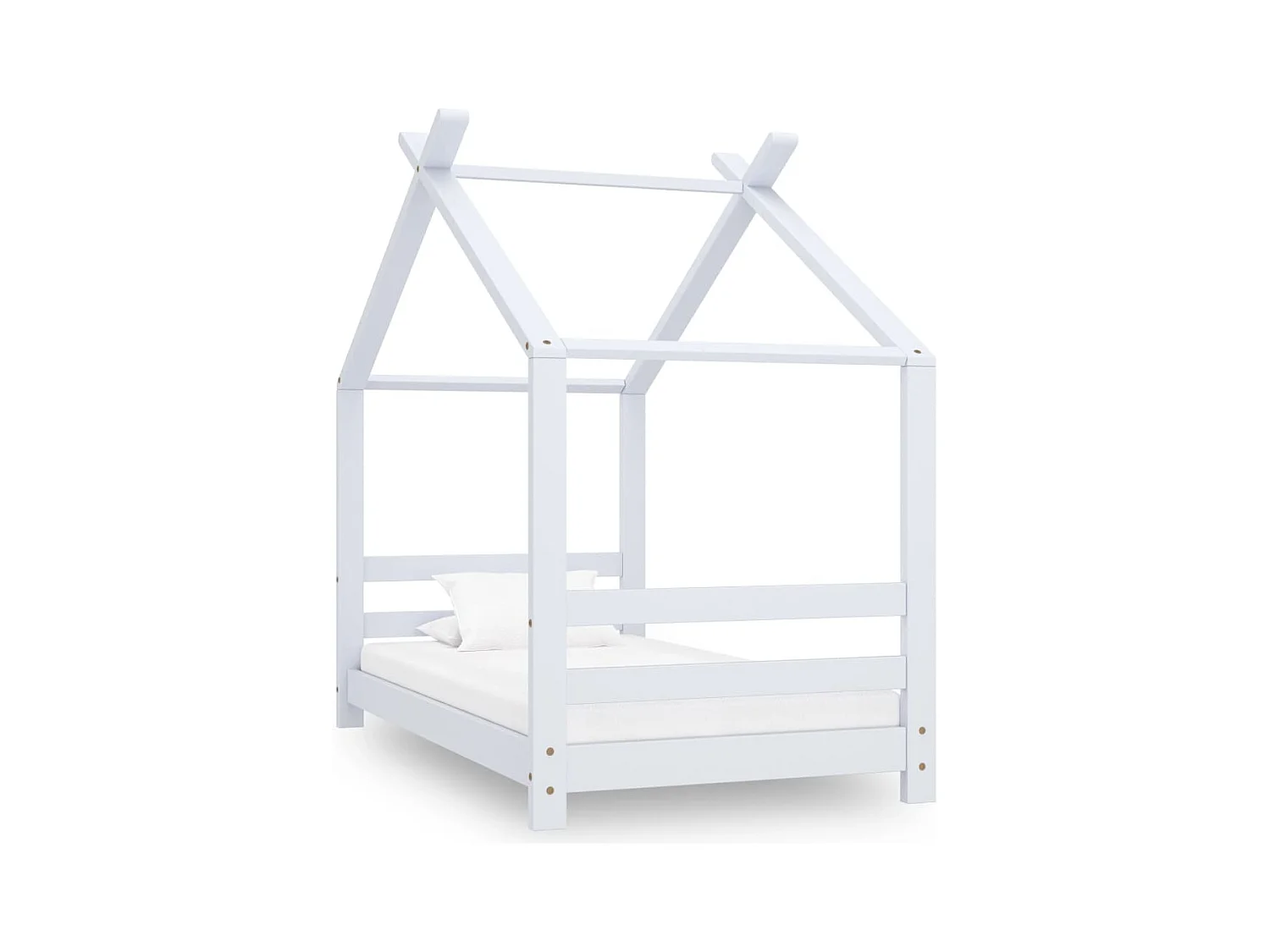 Struttura letto per bambini Bianco Legno di pino massiccio 70x140 cm
