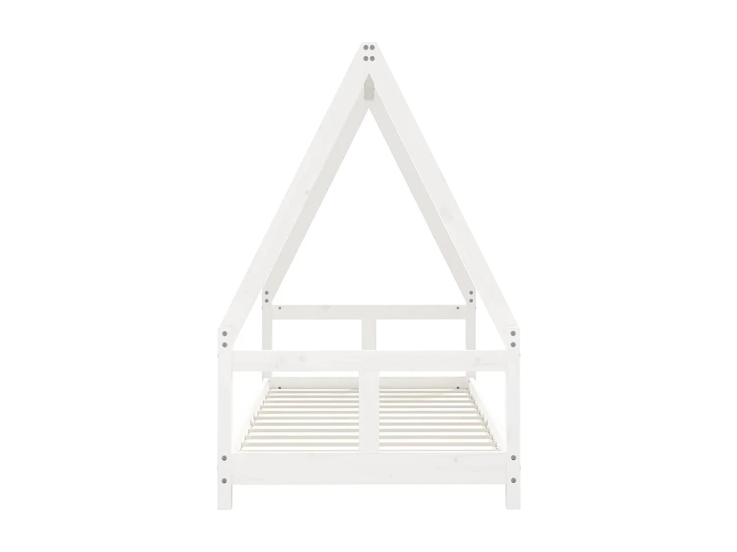 Struttura letto per bambini bianca 80x160 cm in legno di pino massiccio
