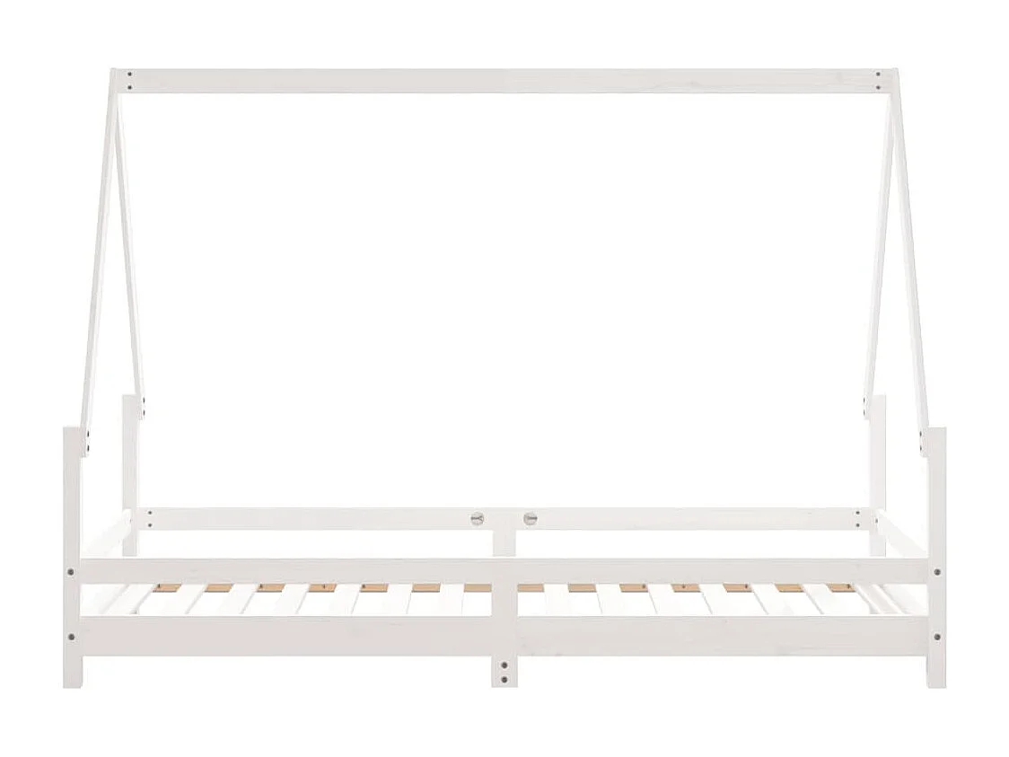 Cadre de lit pour enfants blanc 90x190 cm bois de pin massif