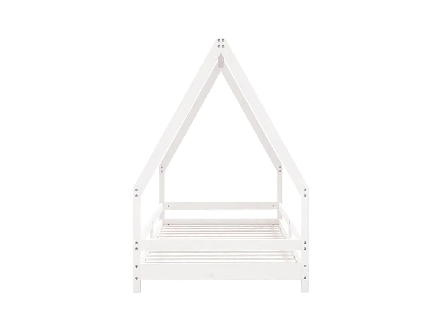Cadre de lit pour enfants blanc 90x190 cm bois de pin massif