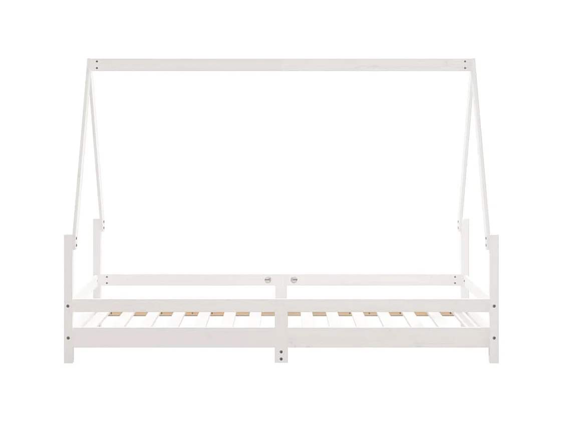 Cadre de lit pour enfants blanc 90x190 cm bois de pin massif