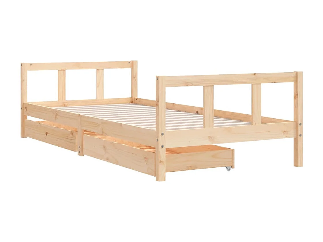 Struttura letto per bambini con cassetti 90x200 cm in legno di pino massiccio