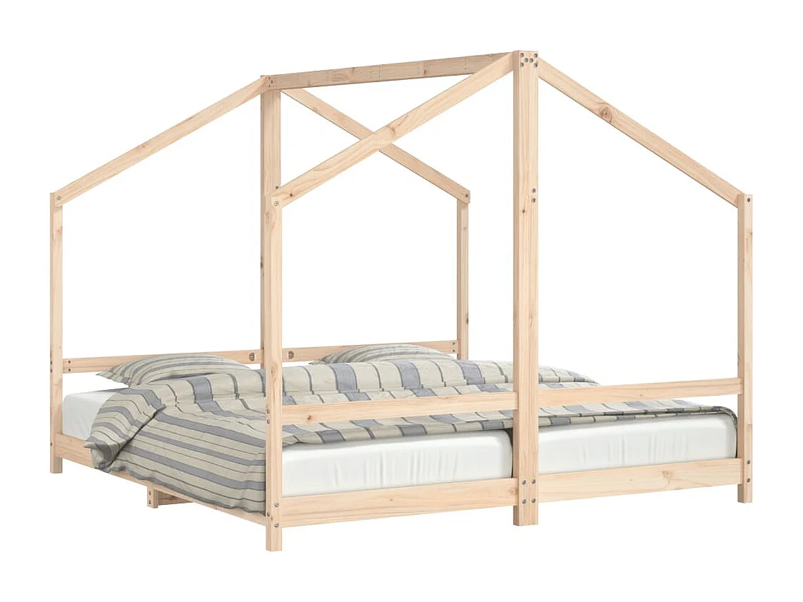 Cadre de lit pour enfants 2x(90x190) cm bois de pin massif