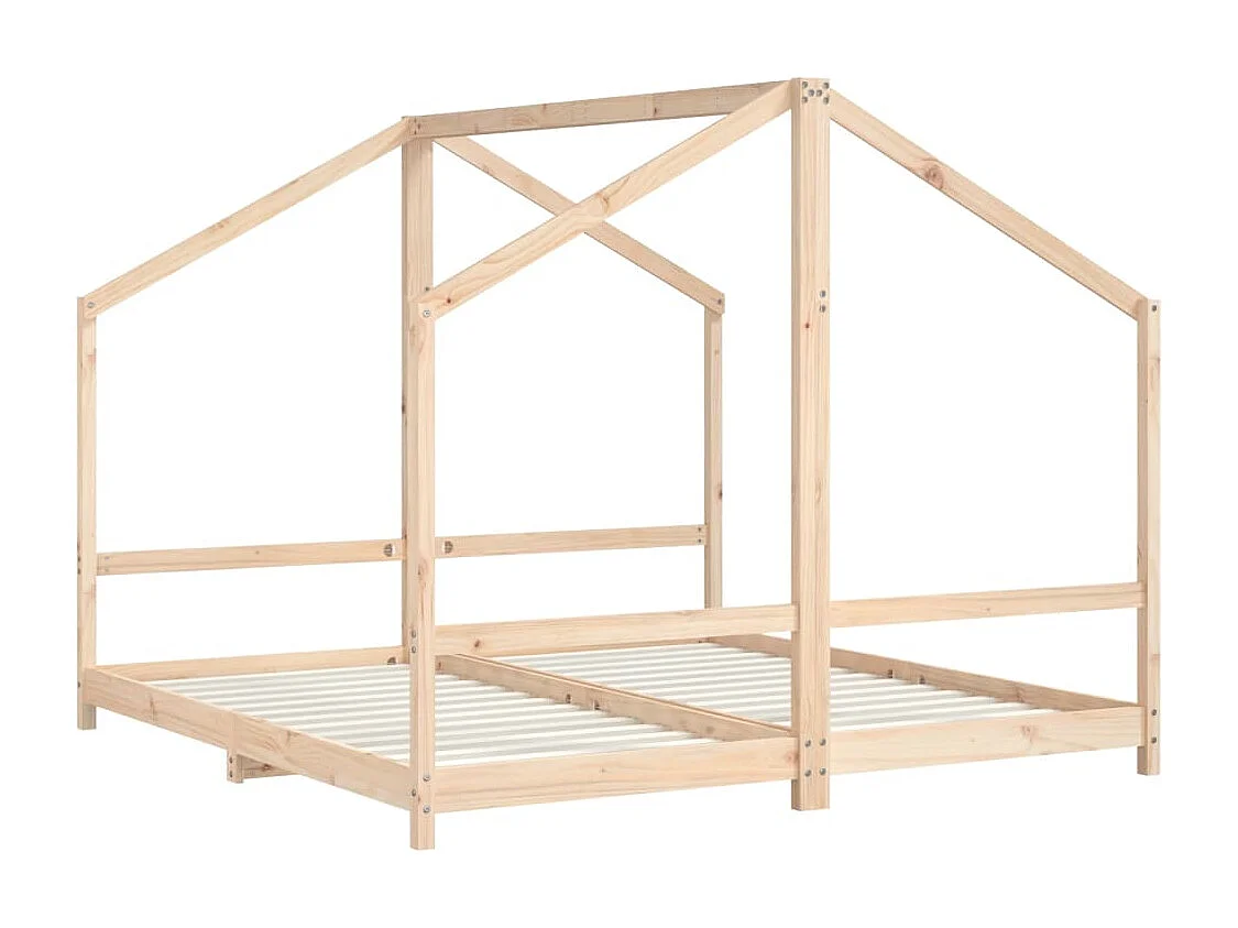 Cadre de lit pour enfants 2x(90x190) cm bois de pin massif