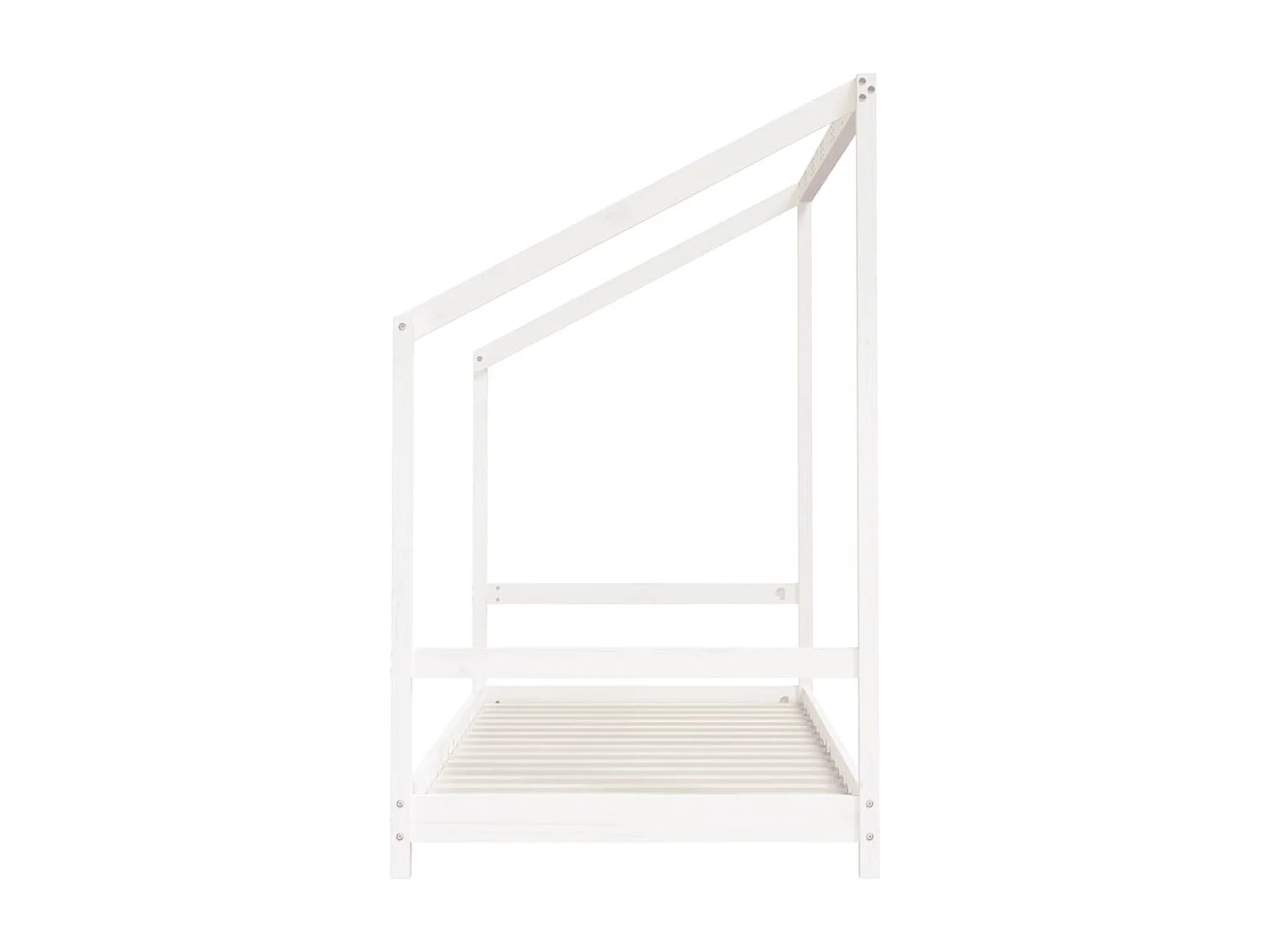 Estrutura de cama infantil branca 2x(90x200) cm madeira maciça de pinho