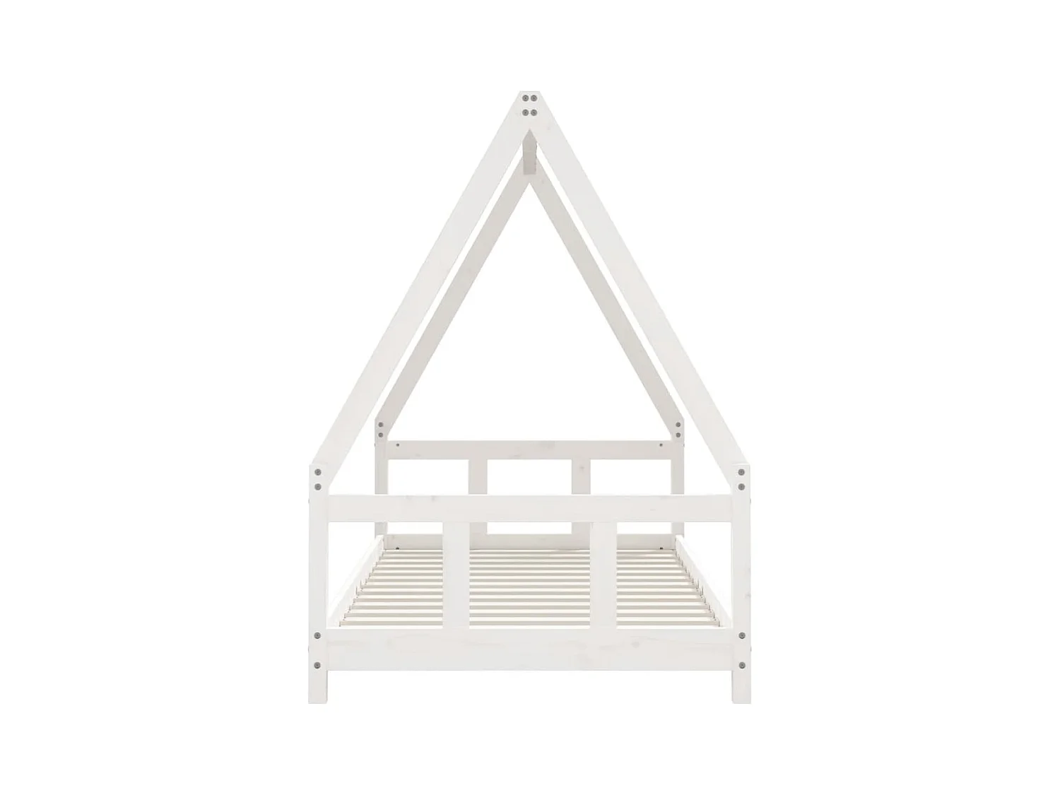 Cadre de lit pour enfants blanc 90x190 cm bois de pin massif