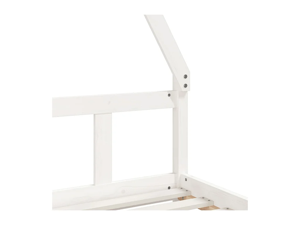 Cadre de lit pour enfants blanc 90x190 cm bois de pin massif