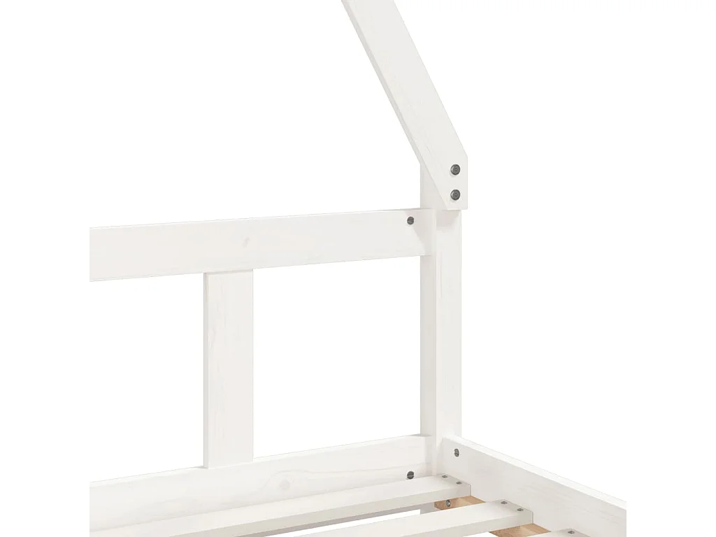Cadre de lit pour enfants blanc 90x190 cm bois de pin massif