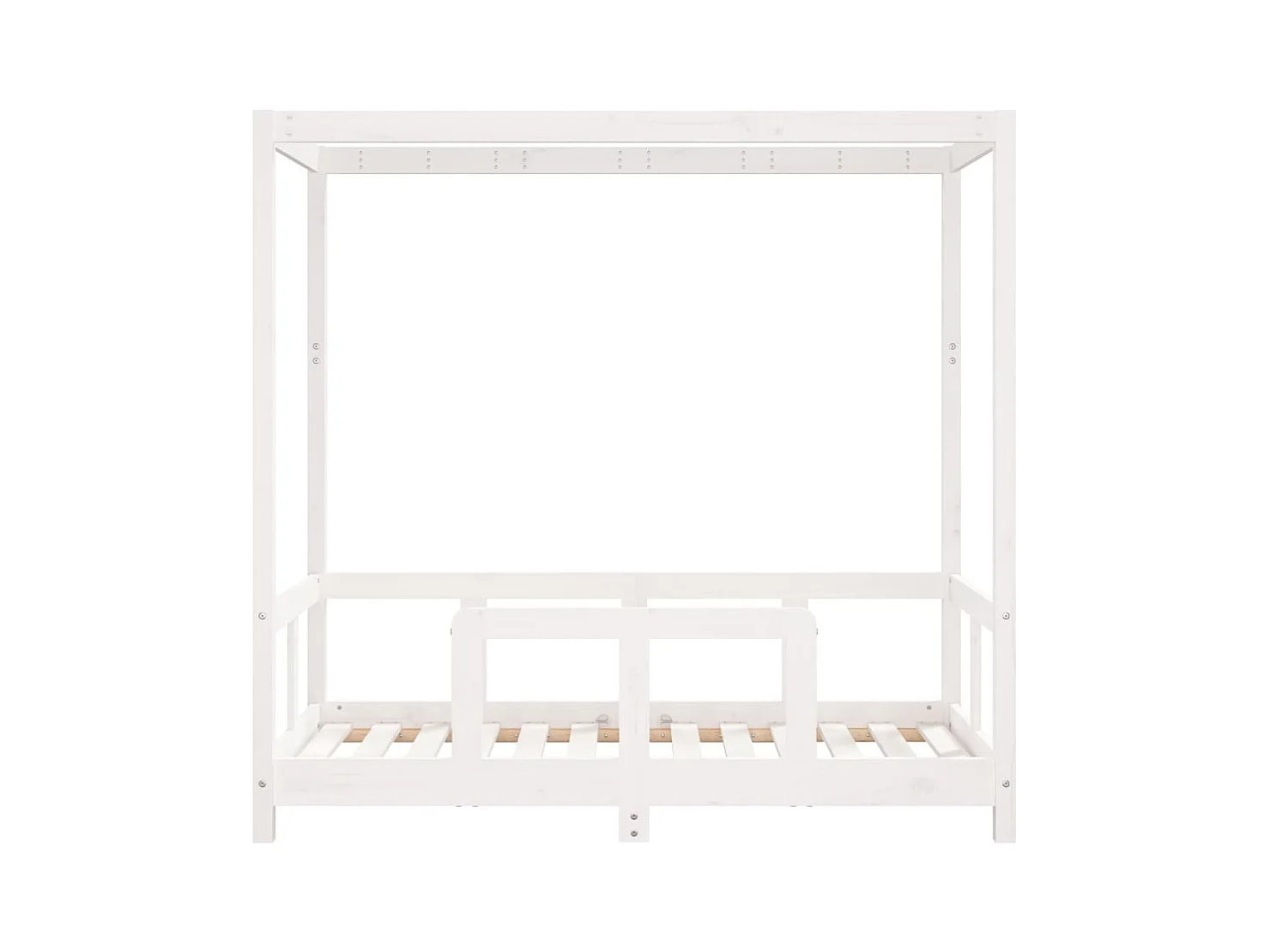 Cadre de lit pour enfant blanc 70x140 cm bois de pin massif
