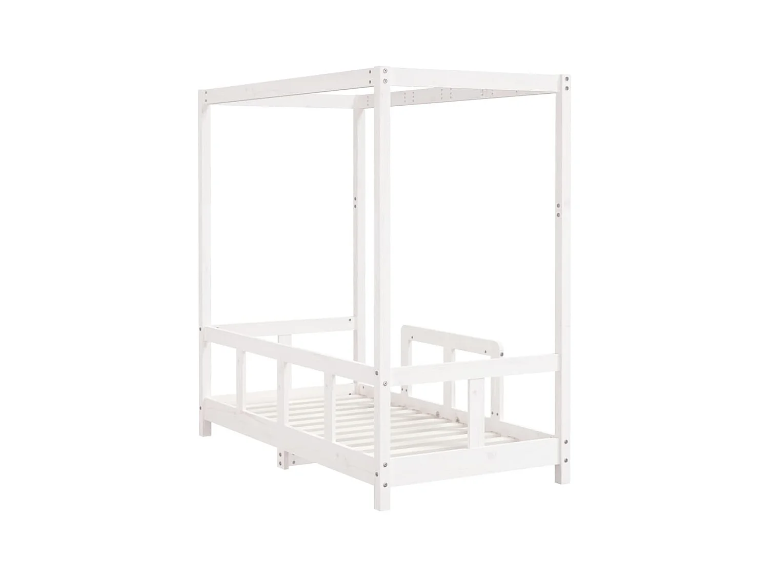 Cadre de lit pour enfant blanc 70x140 cm bois de pin massif