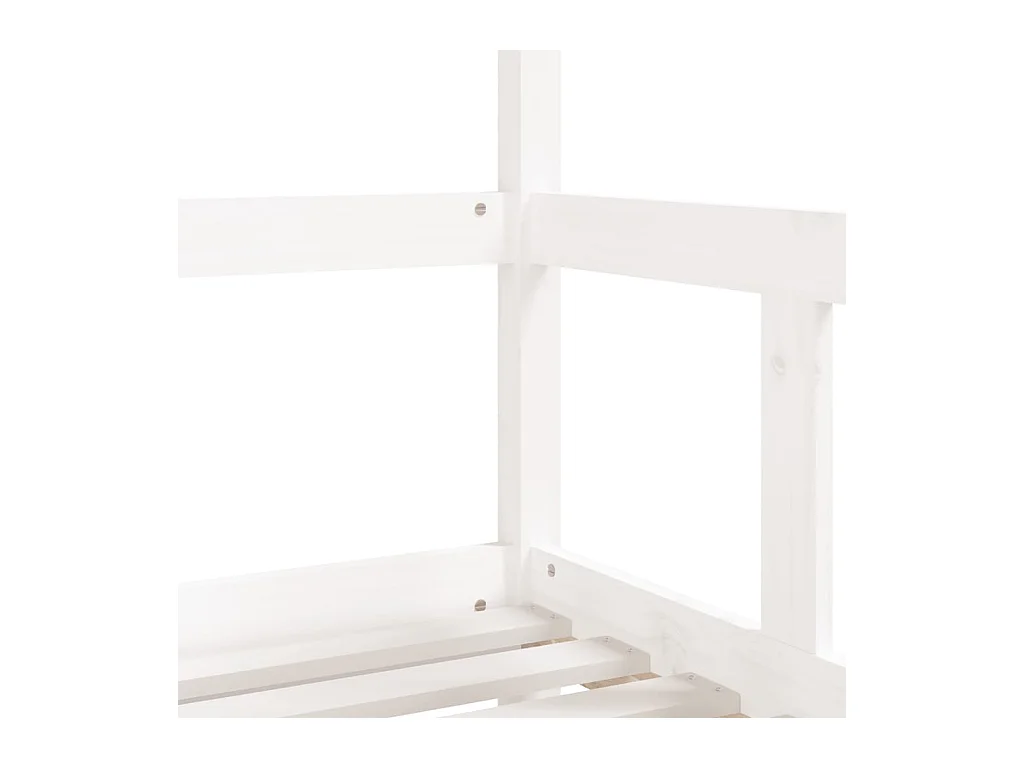 Cadre de lit pour enfant blanc 70x140 cm bois de pin massif