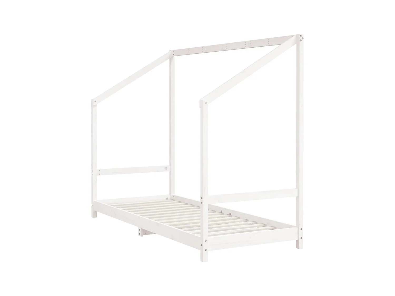Cadre de lit pour enfants blanc 80x200 cm bois de pin massif