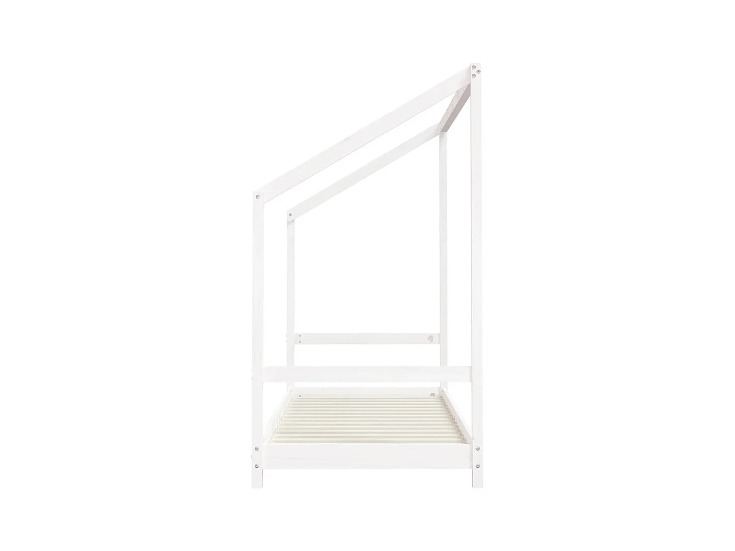 Cadre de lit pour enfants blanc 80x200 cm bois de pin massif