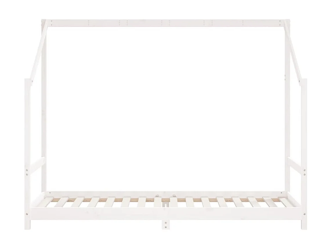 Cadre de lit pour enfants blanc 80x200 cm bois de pin massif