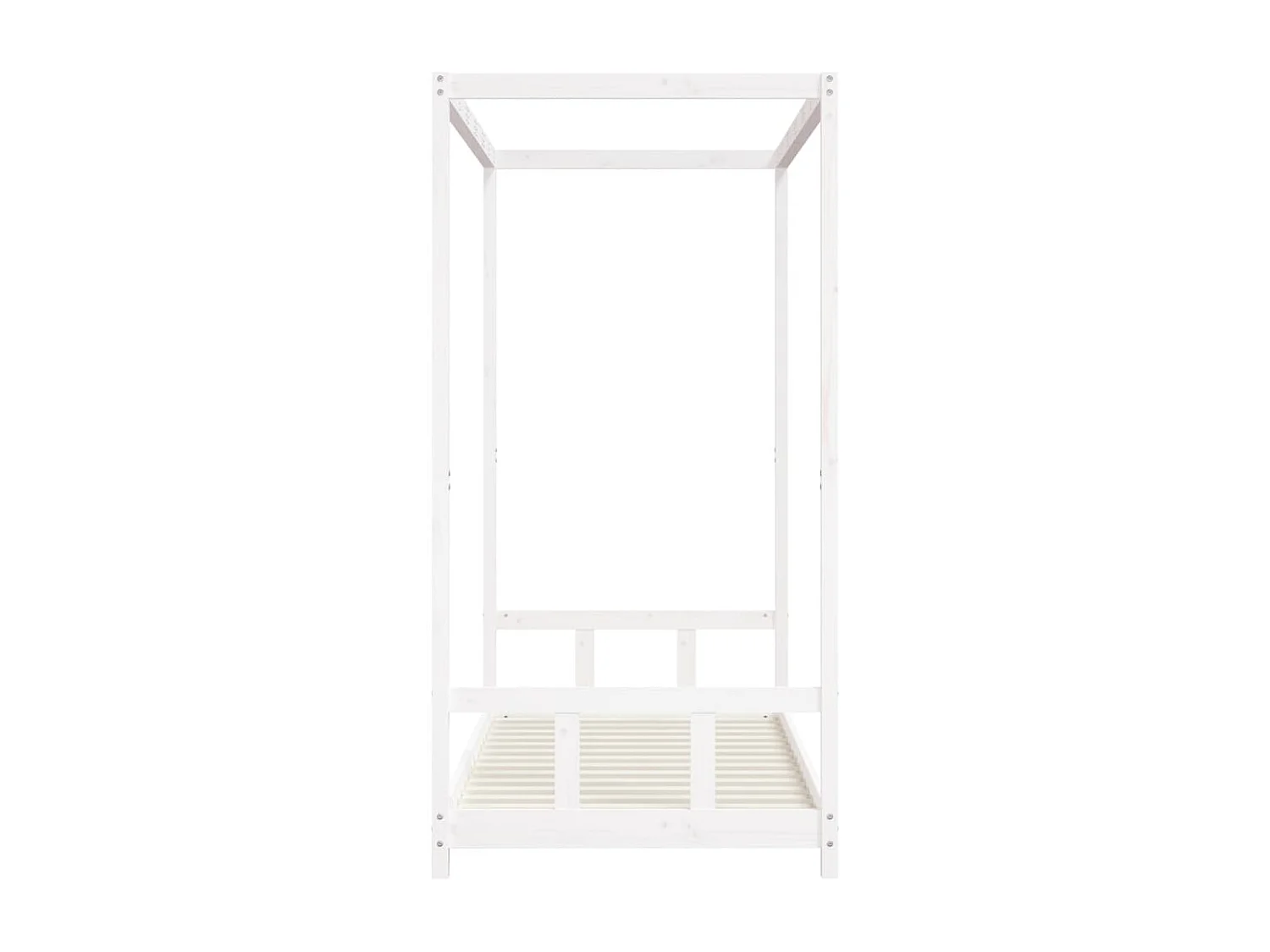 Estructura de cama infantil blanca 90x190 cm madera maciza de pino