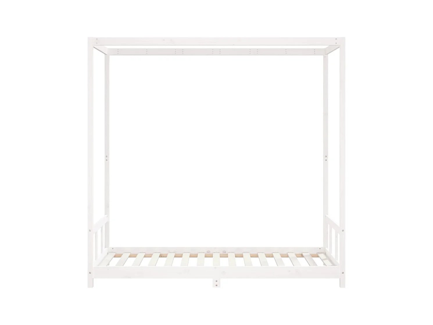 Cadre de lit pour enfants blanc 90x190 cm bois de pin massif