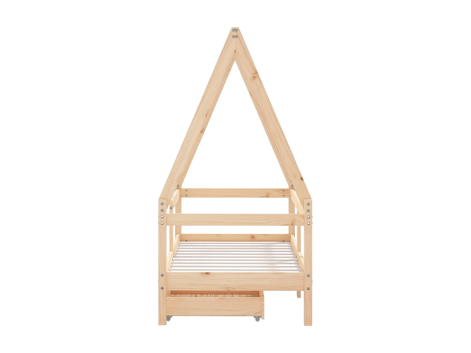 Cadre de lit enfant avec tiroirs 70x140 cm bois de pin massif