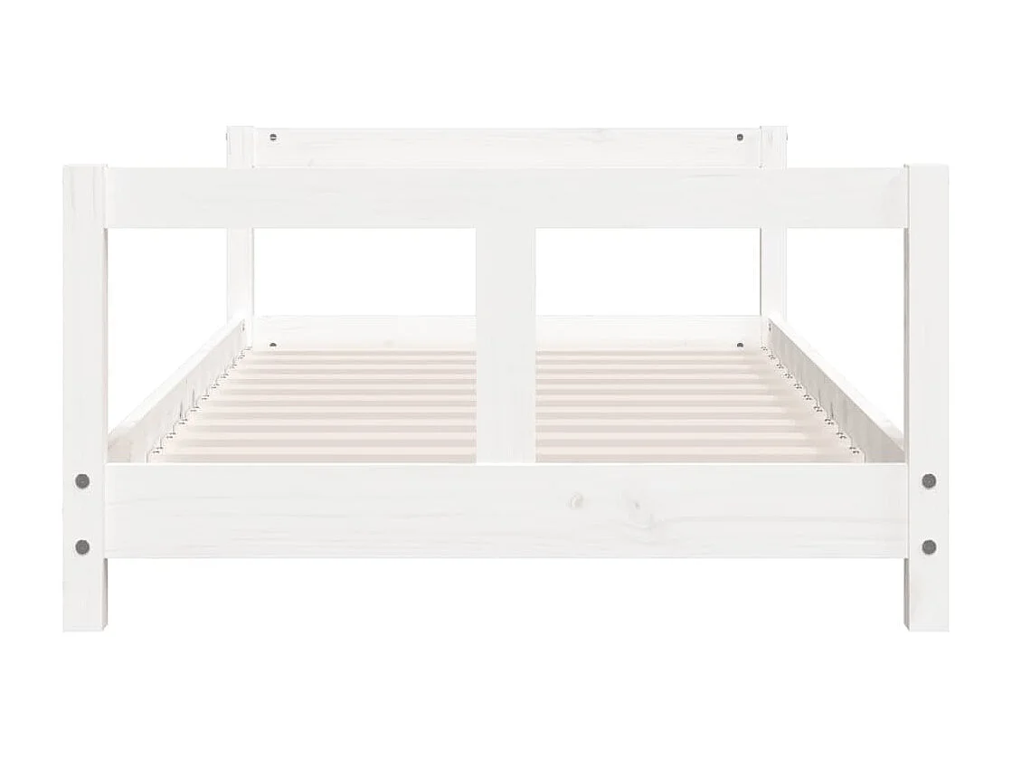Wit kinderbedframe 80x160 cm massief grenenhout