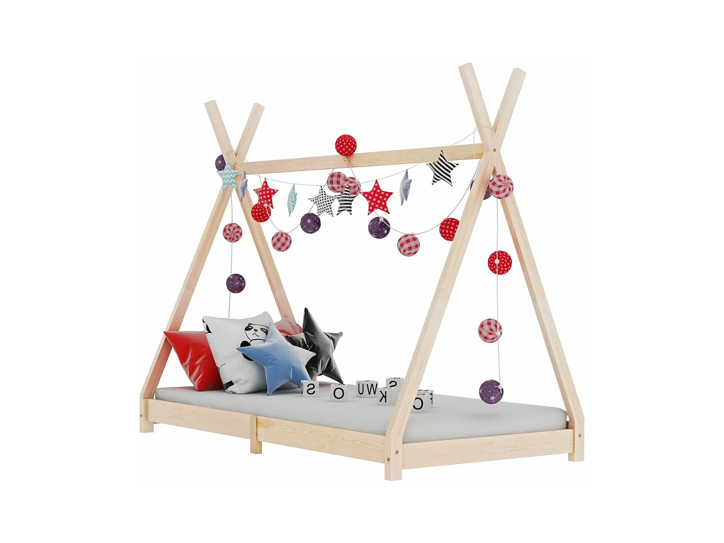 Cadre de lit d'enfant Bois de pin massif 70x140 cm