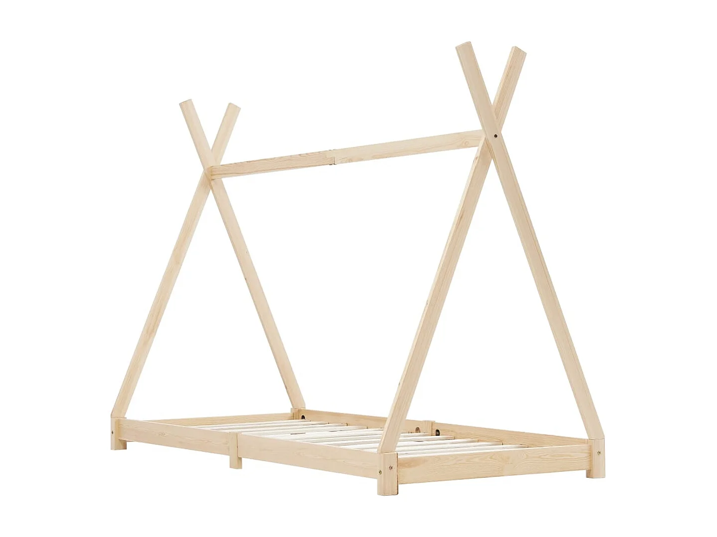 Estrutura de cama infantil em madeira maciça de pinho 70x140 cm