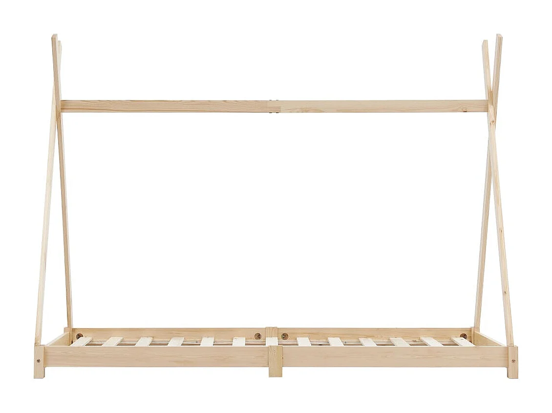 Estrutura de cama infantil em madeira maciça de pinho 70x140 cm