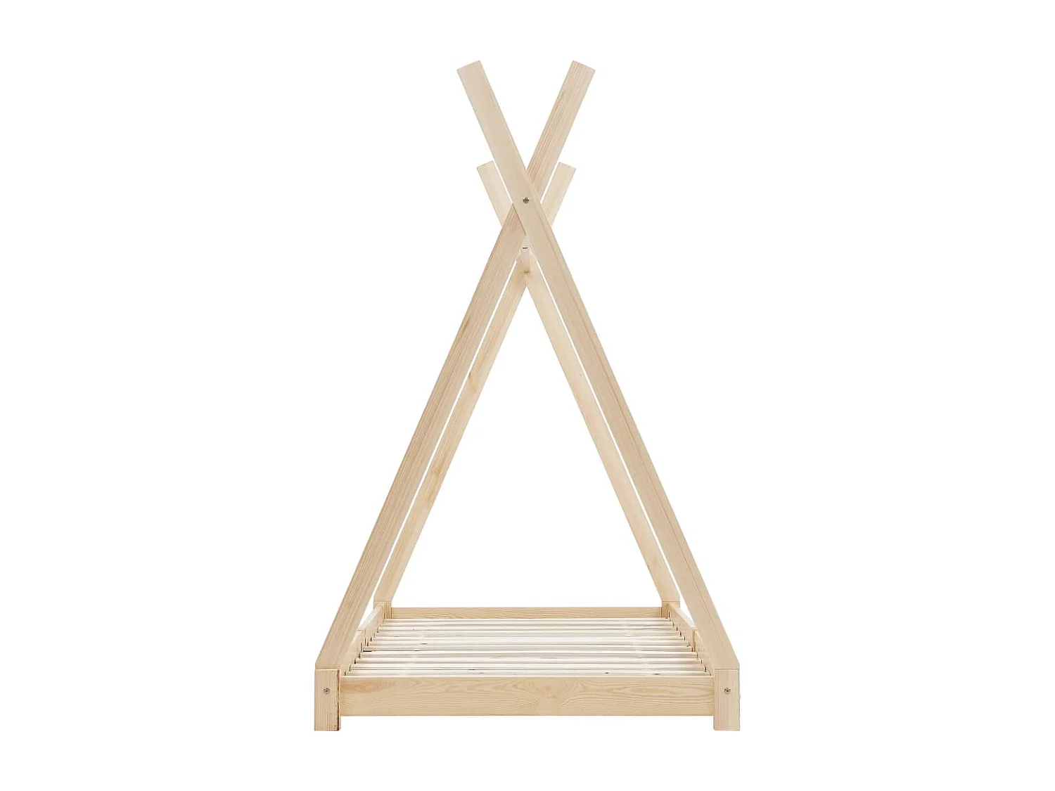 Estrutura de cama infantil em madeira maciça de pinho 70x140 cm