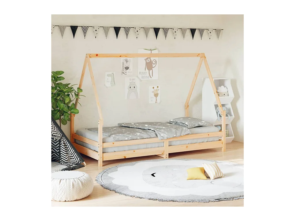 Cadre de lit pour enfant 90x190 cm Bois de pin massif