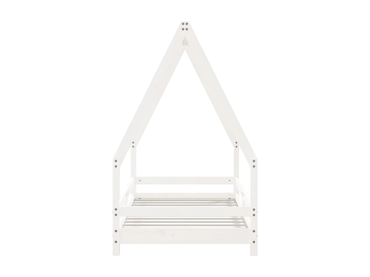 Struttura letto per bambini bianca 80x160 cm in legno di pino massiccio