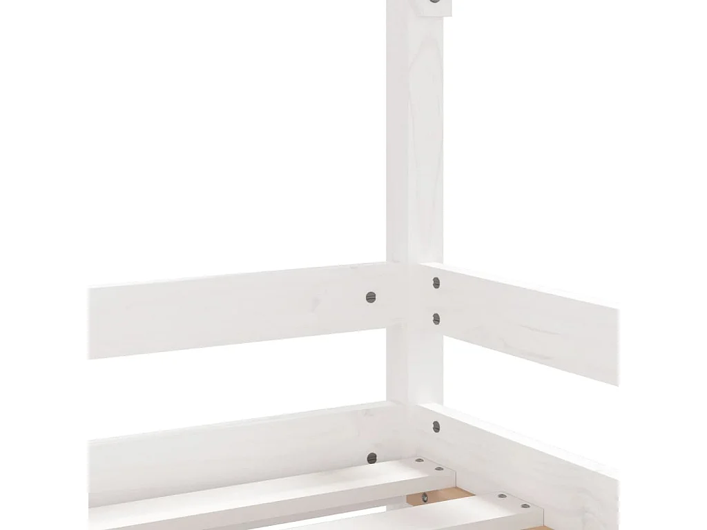 Struttura letto per bambini bianca 80x160 cm in legno di pino massiccio