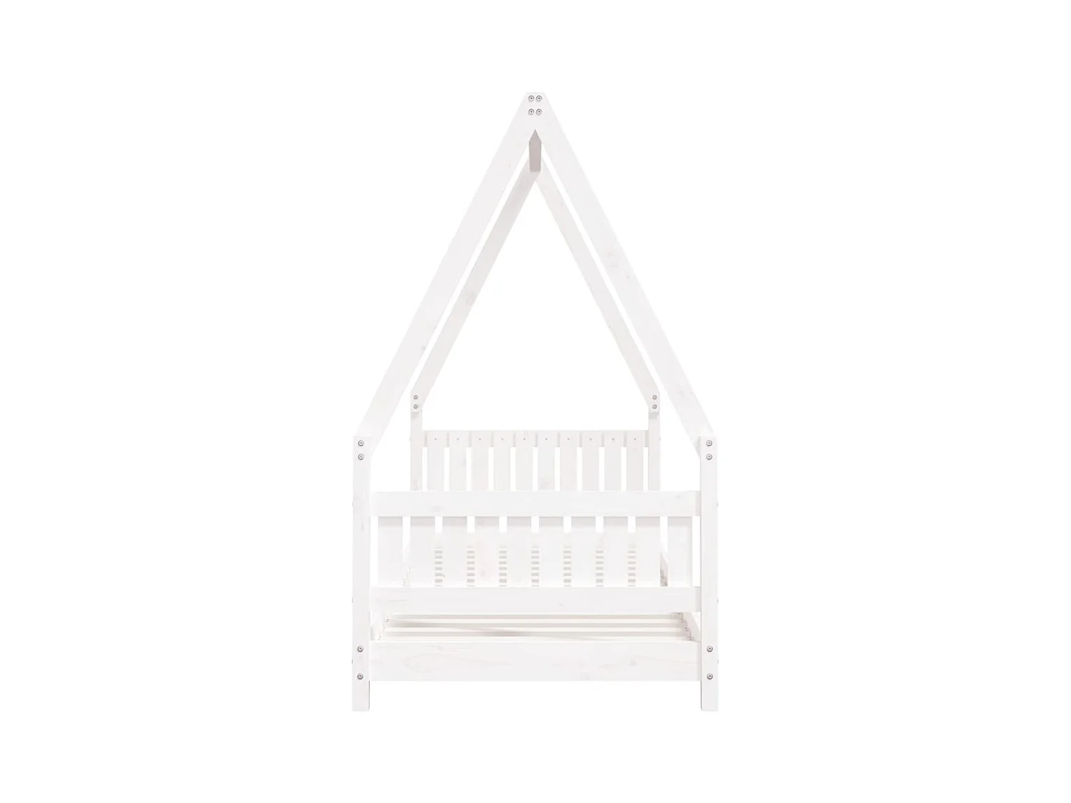 Cadre de lit pour enfants blanc 80x200 cm bois de pin massif