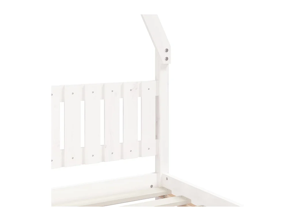 Cadre de lit pour enfants blanc 80x200 cm bois de pin massif