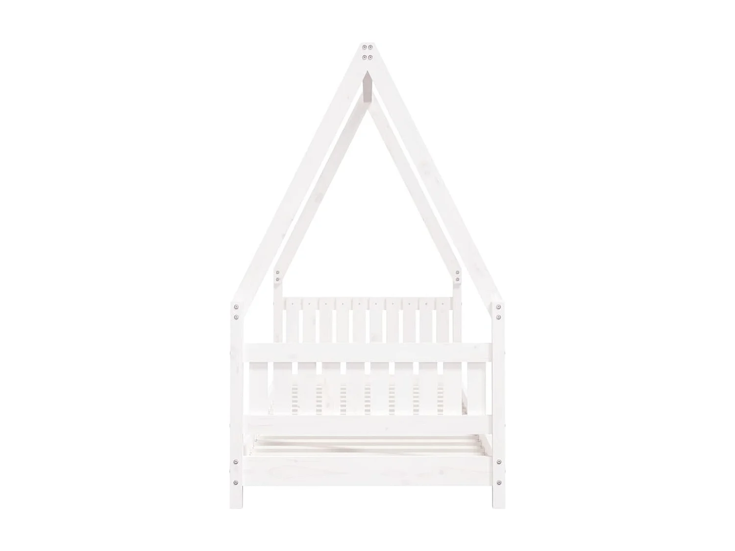 Cadre de lit pour enfants blanc 80x200 cm bois de pin massif