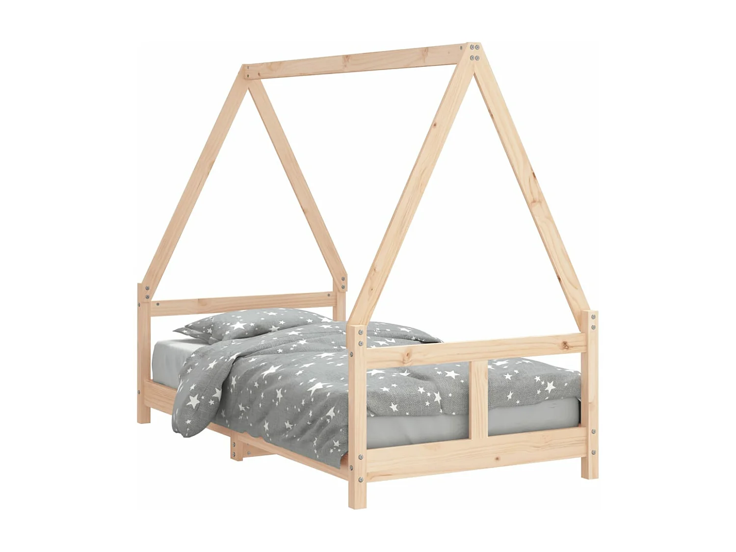 Kinderbettgestell 80x160 cm aus massivem Kiefernholz