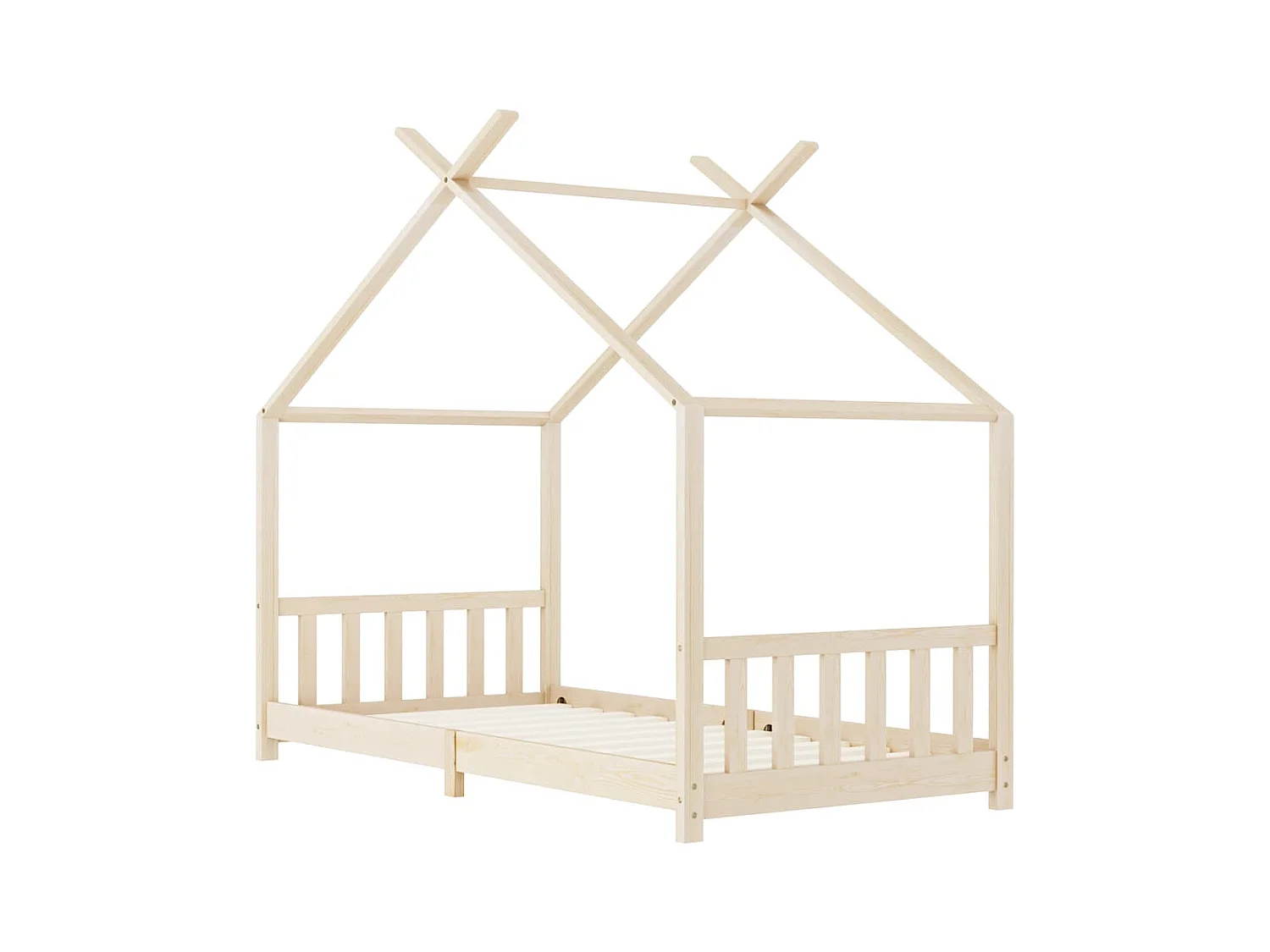 Cadre de lit d'enfant Bois de pin massif 90 x 200 cm