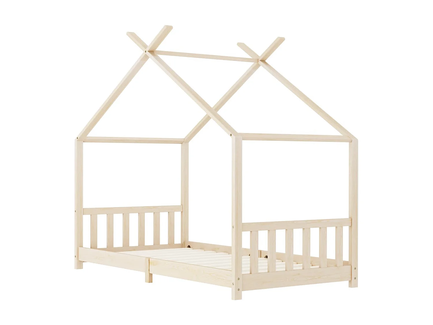 Cadre de lit d'enfant Bois de pin massif 90 x 200 cm