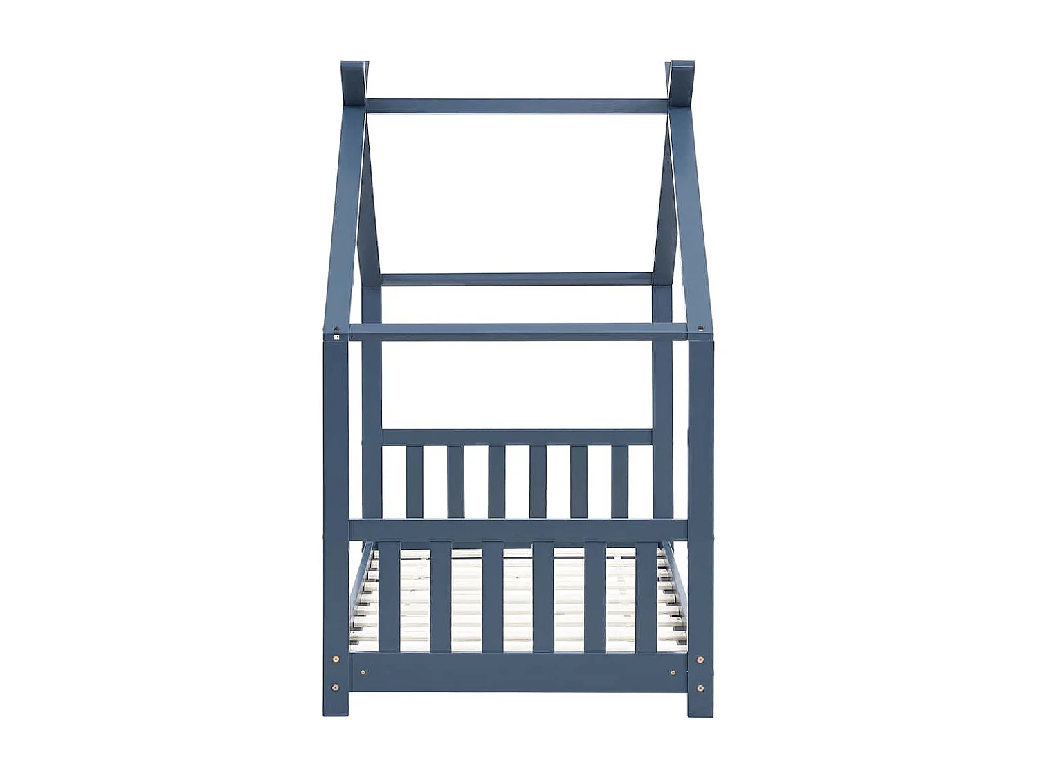 Estructura de cama infantil Gris Madera maciza de pino 70x140 cm