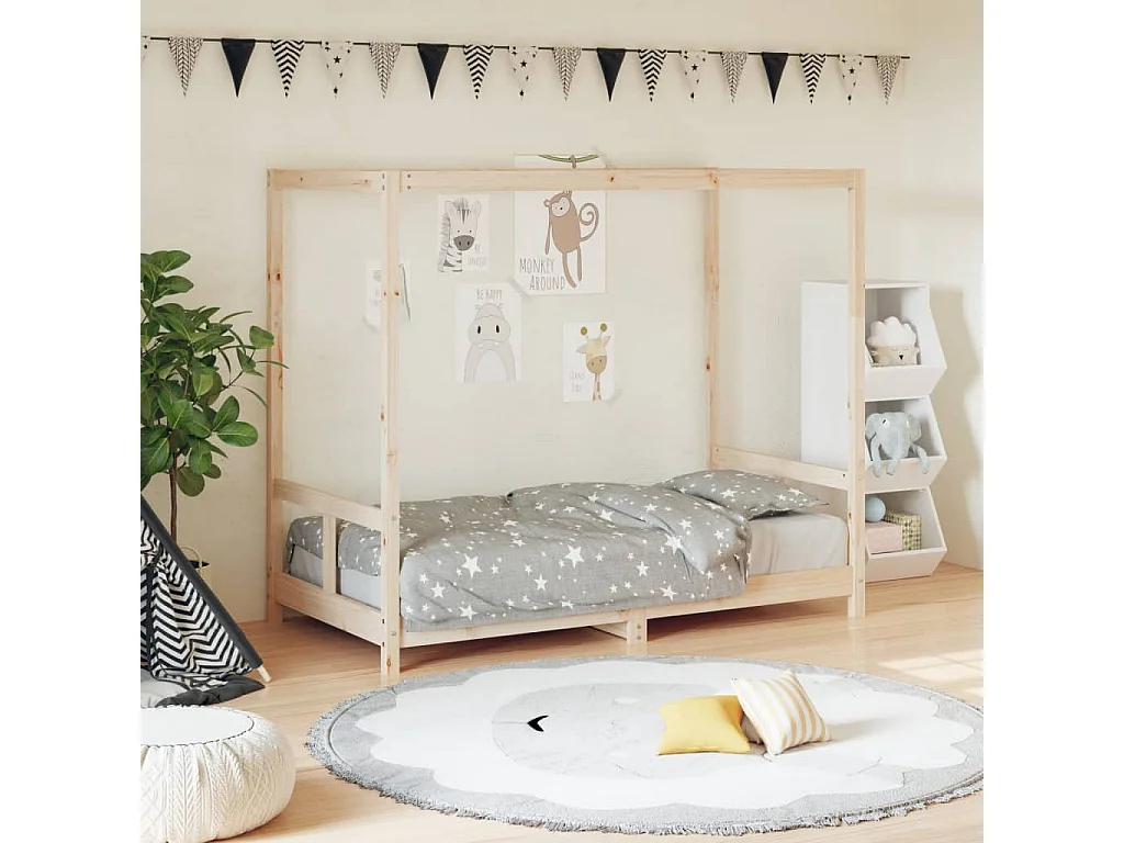 Cadre de lit pour enfant 80x160 cm bois de pin massif