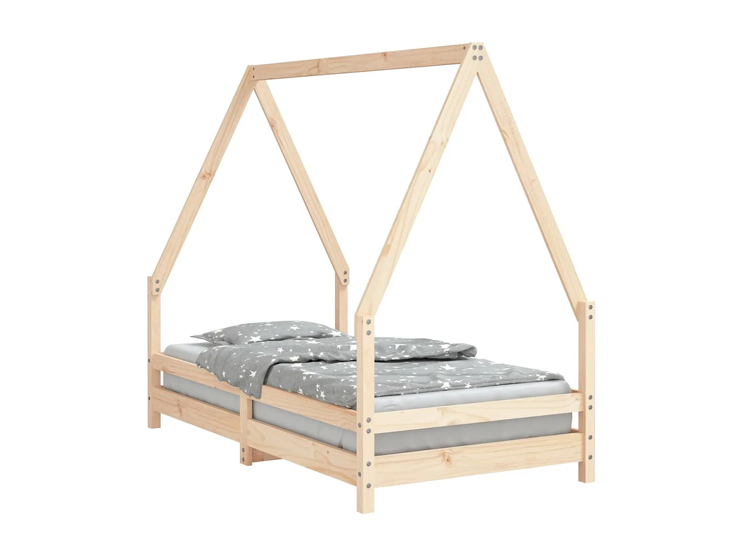 Estructura de cama infantil 80x160 cm madera maciza de pino