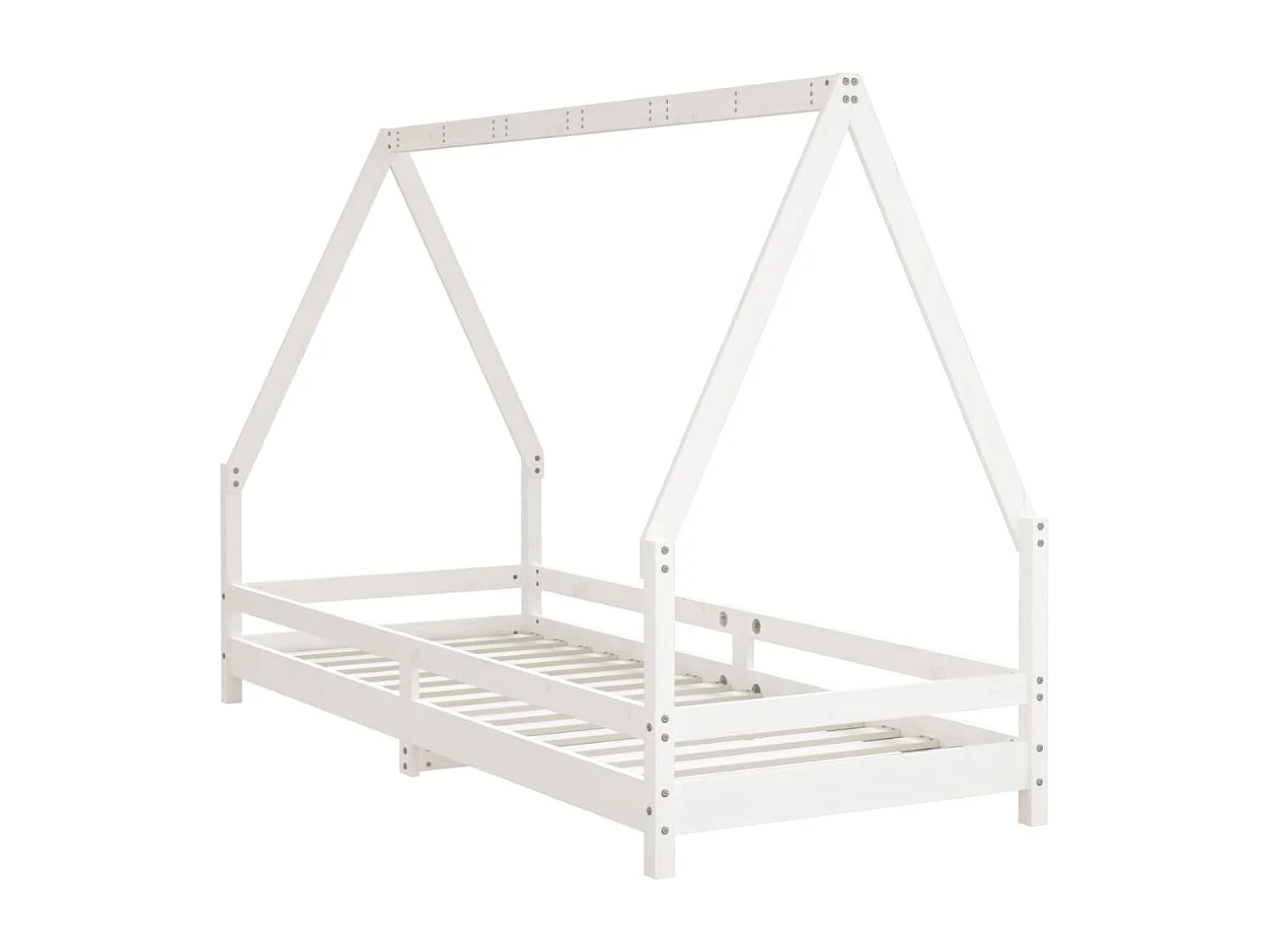 Struttura letto per bambini bianca 90x200 cm in legno di pino massiccio