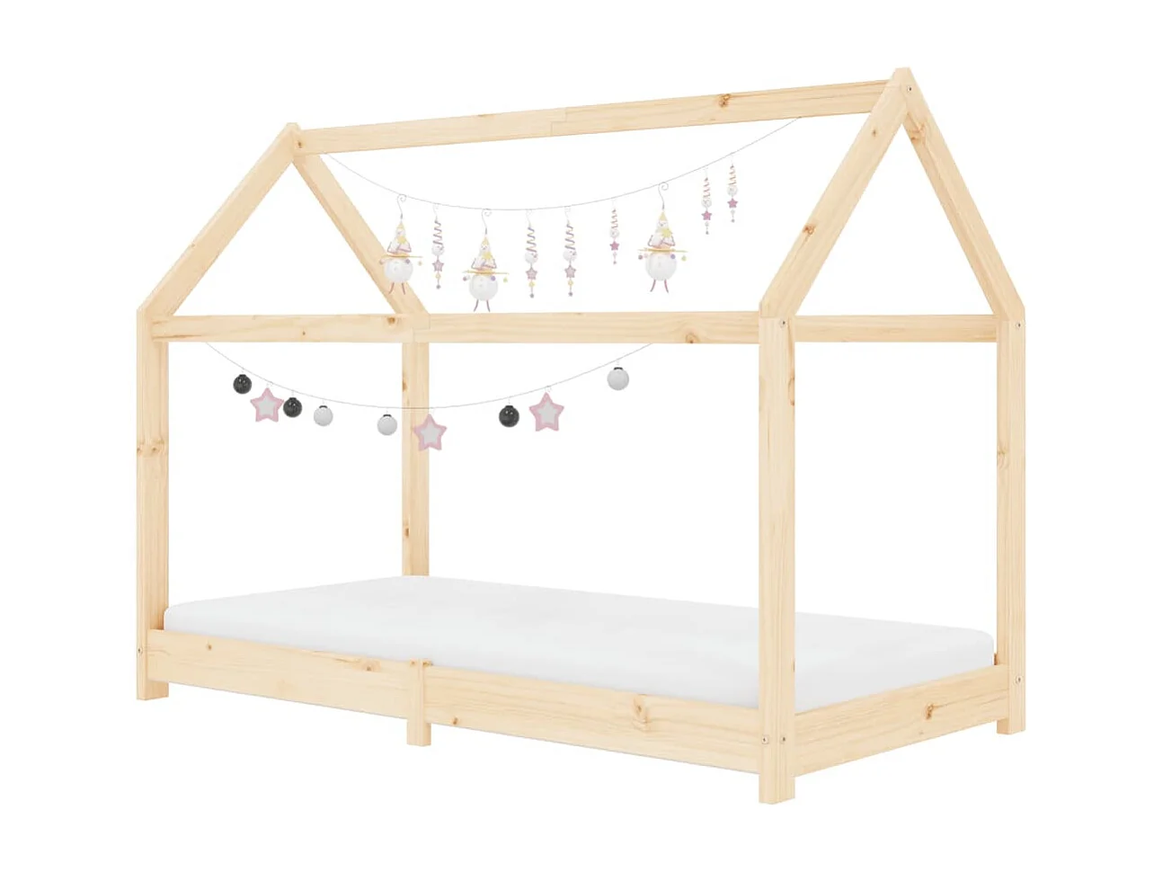 Estructura de cama infantil Madera maciza de pino 80x160 cm