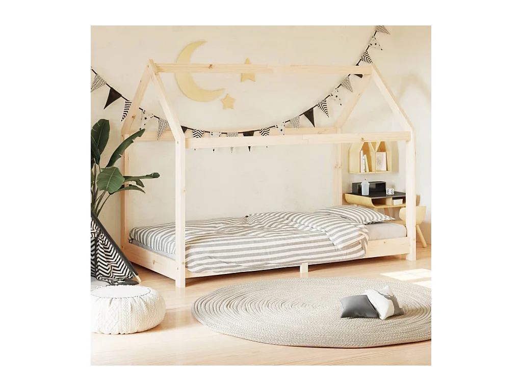 Kinderbedframe Massief grenenhout 80x160 cm