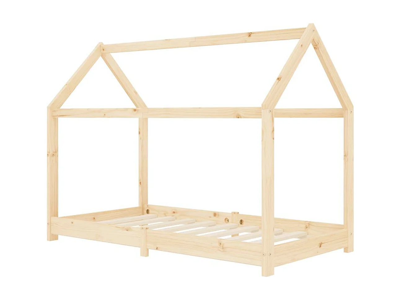 Estrutura de cama infantil em madeira maciça de pinho 80x160 cm