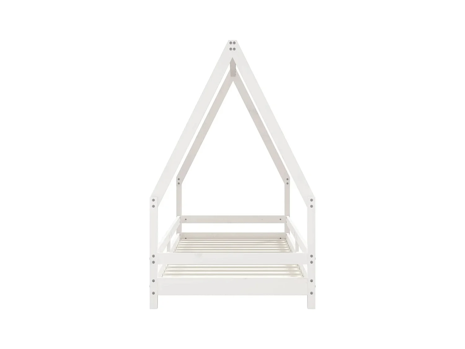 Cadre de lit pour enfants blanc 80x200 cm bois de pin massif