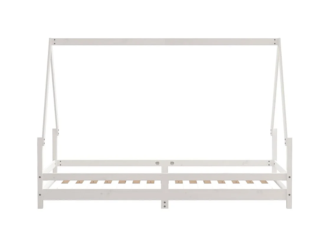 Cadre de lit pour enfants blanc 80x200 cm bois de pin massif