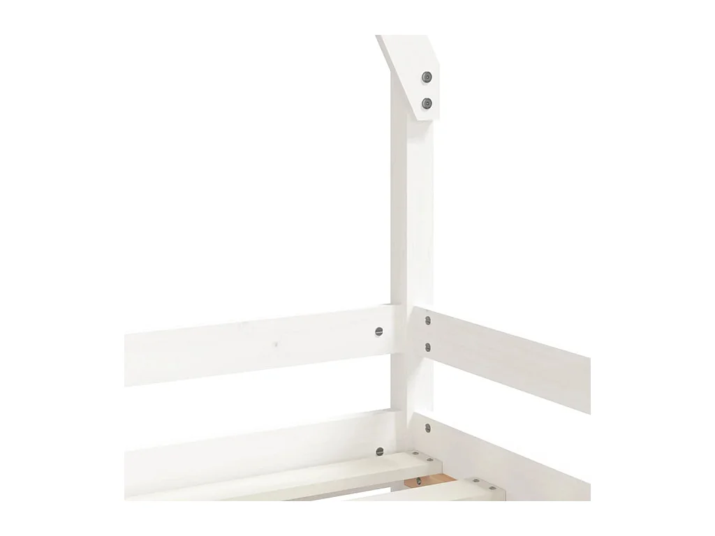 Cadre de lit pour enfants blanc 80x200 cm bois de pin massif