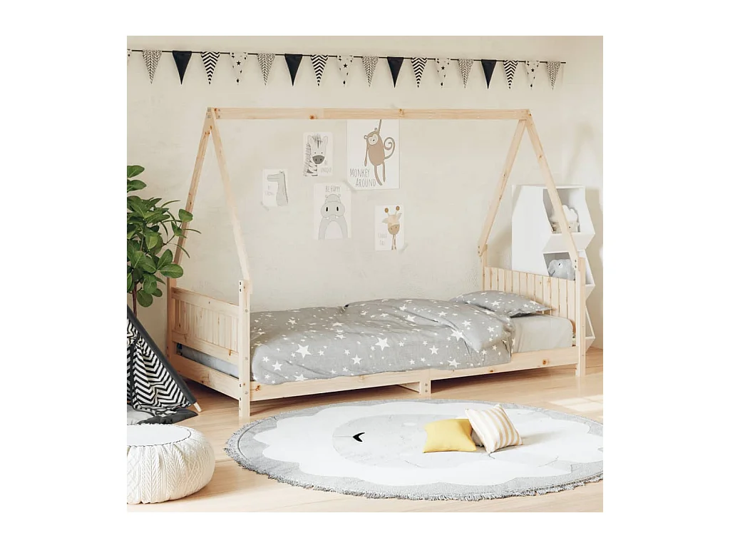 Cadre de lit pour enfant 90x190 cm Bois de pin massif