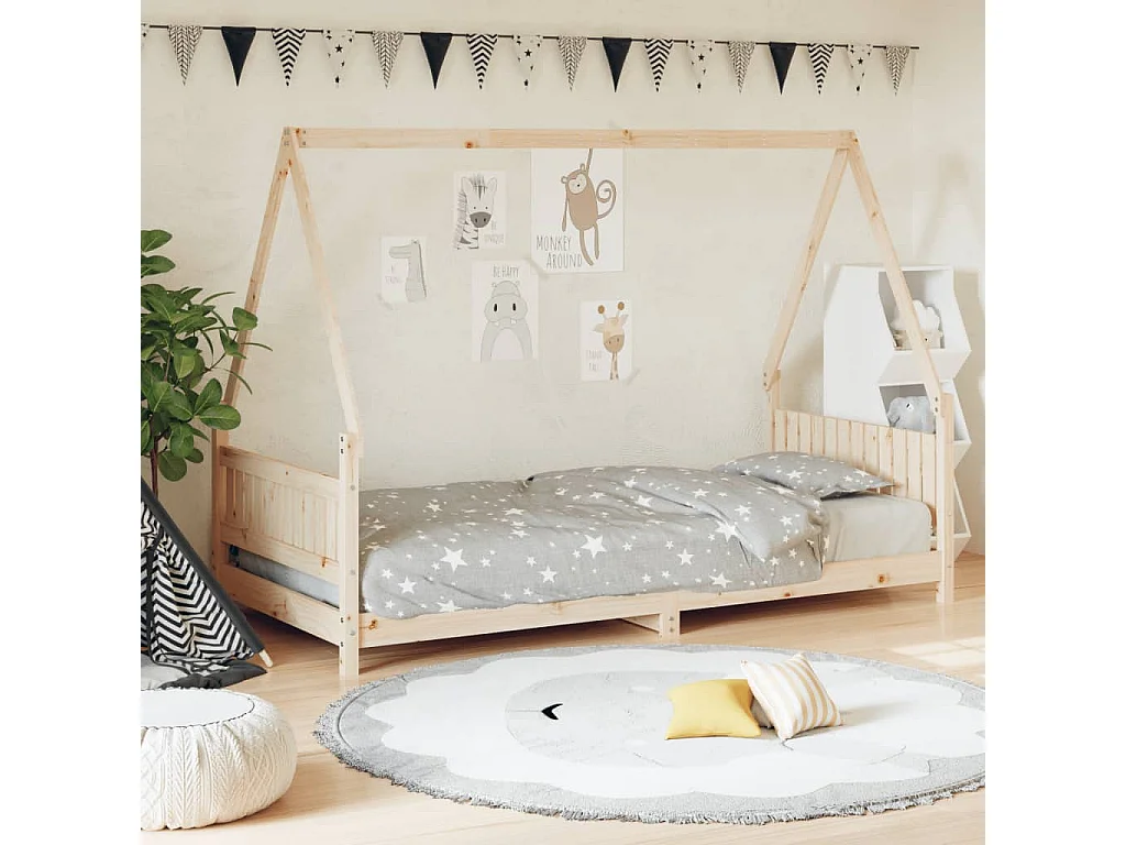 Cadre de lit pour enfant 90x190 cm Bois de pin massif